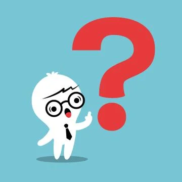 Man with question mark Stock Illustration