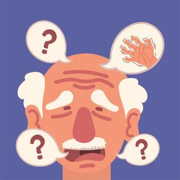 Man question marks Stock Illustration
