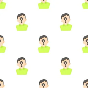 Man question pattern seamless vector Stock Illustration