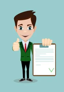 Man with a questionnaire Stock Illustration