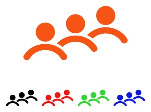 Man Queue Vector Icon Stock Illustration