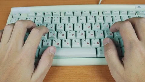 The man quickly typing on a computer keyboard Stock Footage 70170818