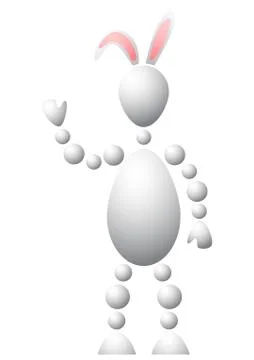 Man with rabbit ears Stock Illustration