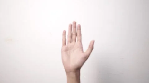 A Man Raises His Hand To Question Stock Footage 219315540