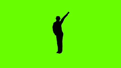 Man raises his hand rhythmically. Stock Footage 108343443
