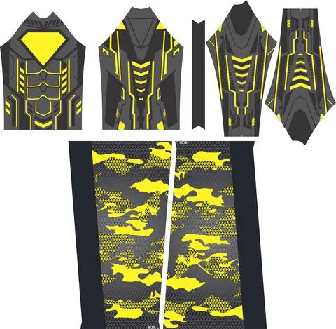 Man Rash Guard Adjust in Pattern illustrations Vectors Stock Illustration