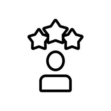 Man, rating icon vector. Isolated contour symbol illustration Stock Illustration