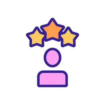 Man, rating icon vector. Isolated contour symbol illustration Stock Illustration