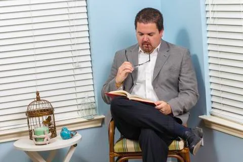 Man reading 2 Stock Photos