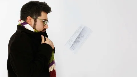 Man reading book cinemagraph (loop) 스톡 동영상 83364323