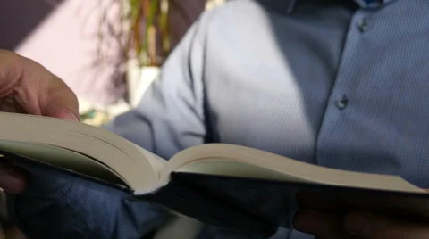 Man Is Reading A Book Stock Footage 42649118