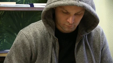 Man reading book Stock Footage 103192640