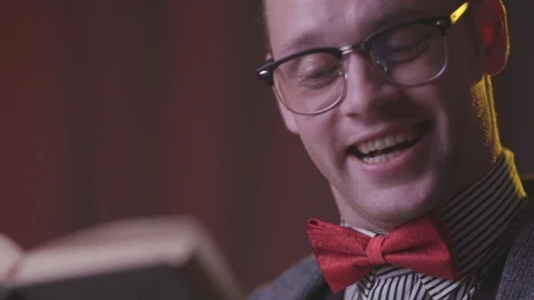 A man is reading a book. Stock Footage 118857738