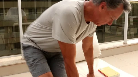 Man Reading Book Stock Footage 121585705