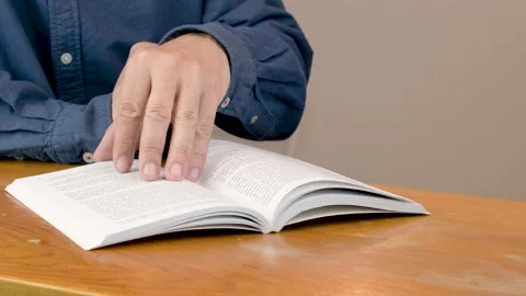 Man Reading A Book. Stock Footage 155051730
