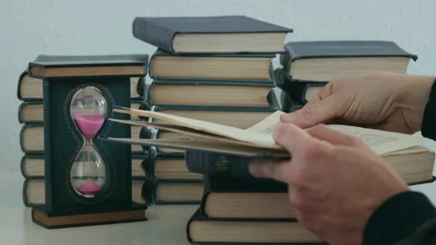 A man reading a book Video stock 233564713