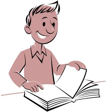 Man reading a book. Stock Illustration
