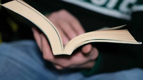 Man reading book in leisure time,knowledge study in lock down,relax lifestyle Stock Footage 146634771