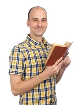 Man reading a book Stock Photos