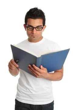 Man reading a book Stock Photos
