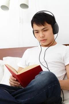 Man reading book Stock Photos