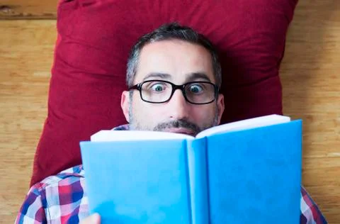Man reading book Stock Photos