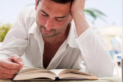 Man Reading Book Stock Photos