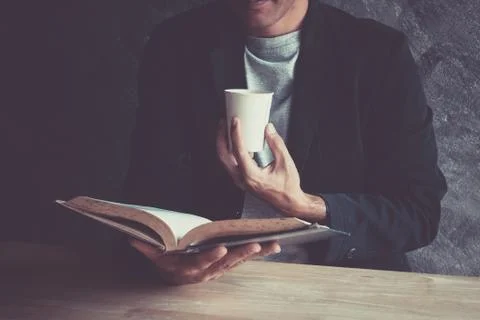 Man reading a book Stock Photos