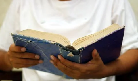 Man reading book Stock Photos