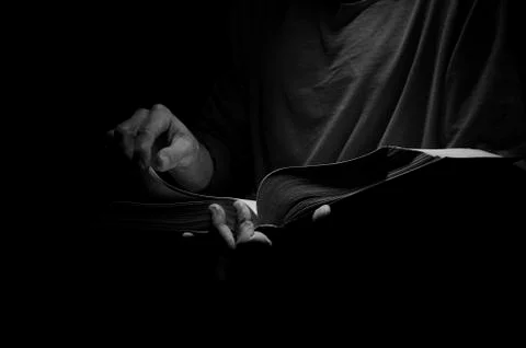 Man is reading a book. Stock Photos