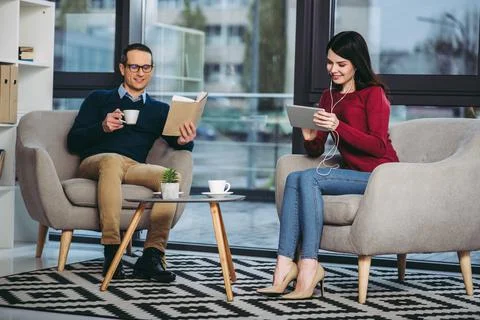 Man reading book Stock Photos