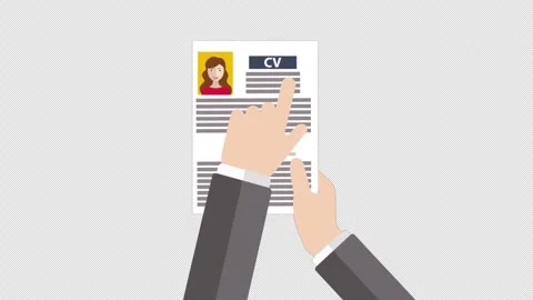 Man Reading CV Alpha Channel Stock Footage 288517130