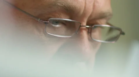 Man reading important papers Video stock 64424260