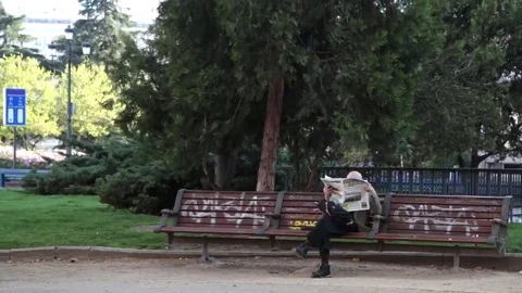 Man reading newspaper Stock Footage 69109949