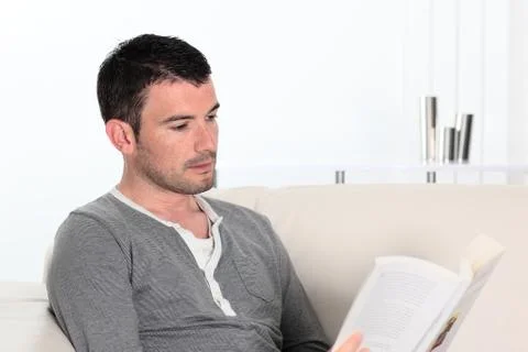 Man reading Stock Photos