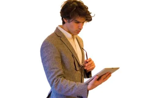 Man Reading A Tablet 2 Photos