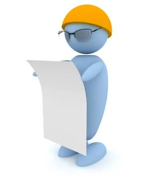Man reads the press Stock Illustration