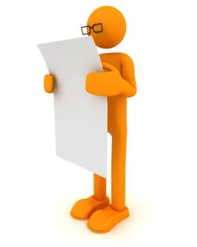 Man reads the press Stock Illustration