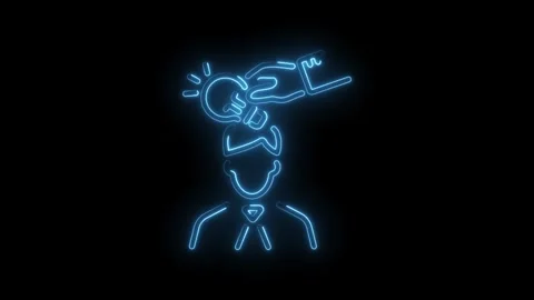 Man receiving idea key brain innovation glowing concept leadership business.. Stock Footage 345989461