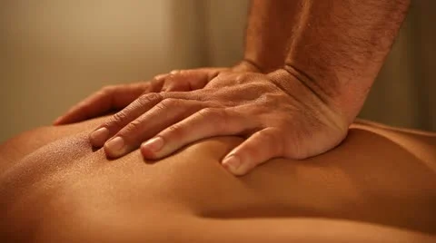 Man receiving massage relax Stock Footage 11133002