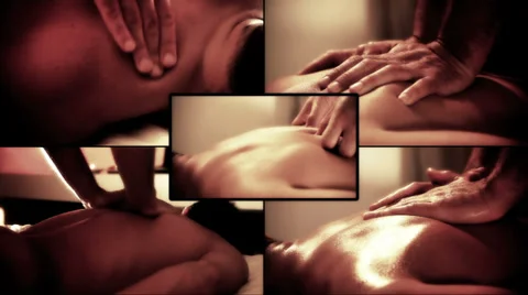 Man receiving massage relax Stock Footage 31041540
