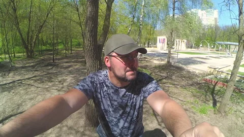 Man recording conversation on camera Stock Footage 196215052