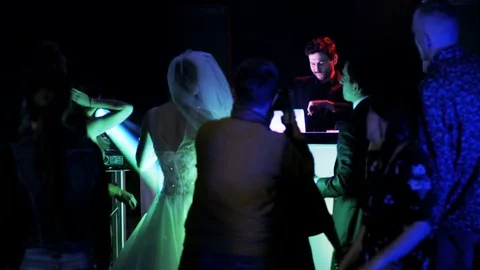 Man is Recording the Party With a Video Camera Stock Footage 71813250