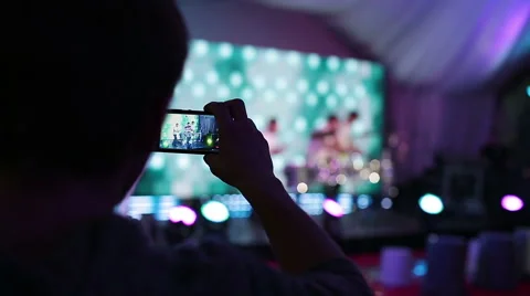 Man Recording On Smartphone Stock Footage 60982188