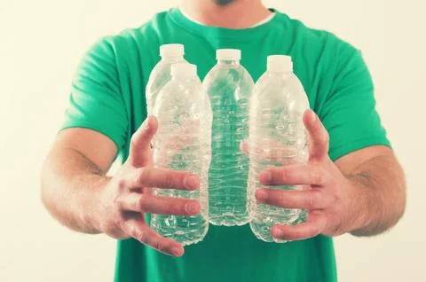 Man Recycling Foto stock