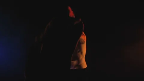 Man with red cloth Stock Footage 100426824