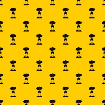 Man with red cloud over head pattern vector Stock Illustration