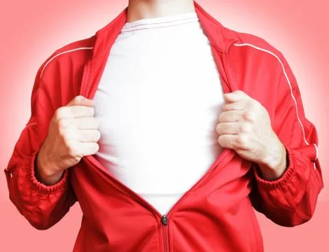 Man in a red sweater Stock Photos
