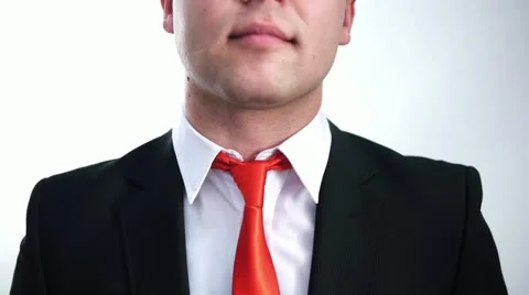 Man with the red tie Stockbeeldmateriaal 20481146