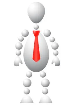 Man in red tie Stock Illustration